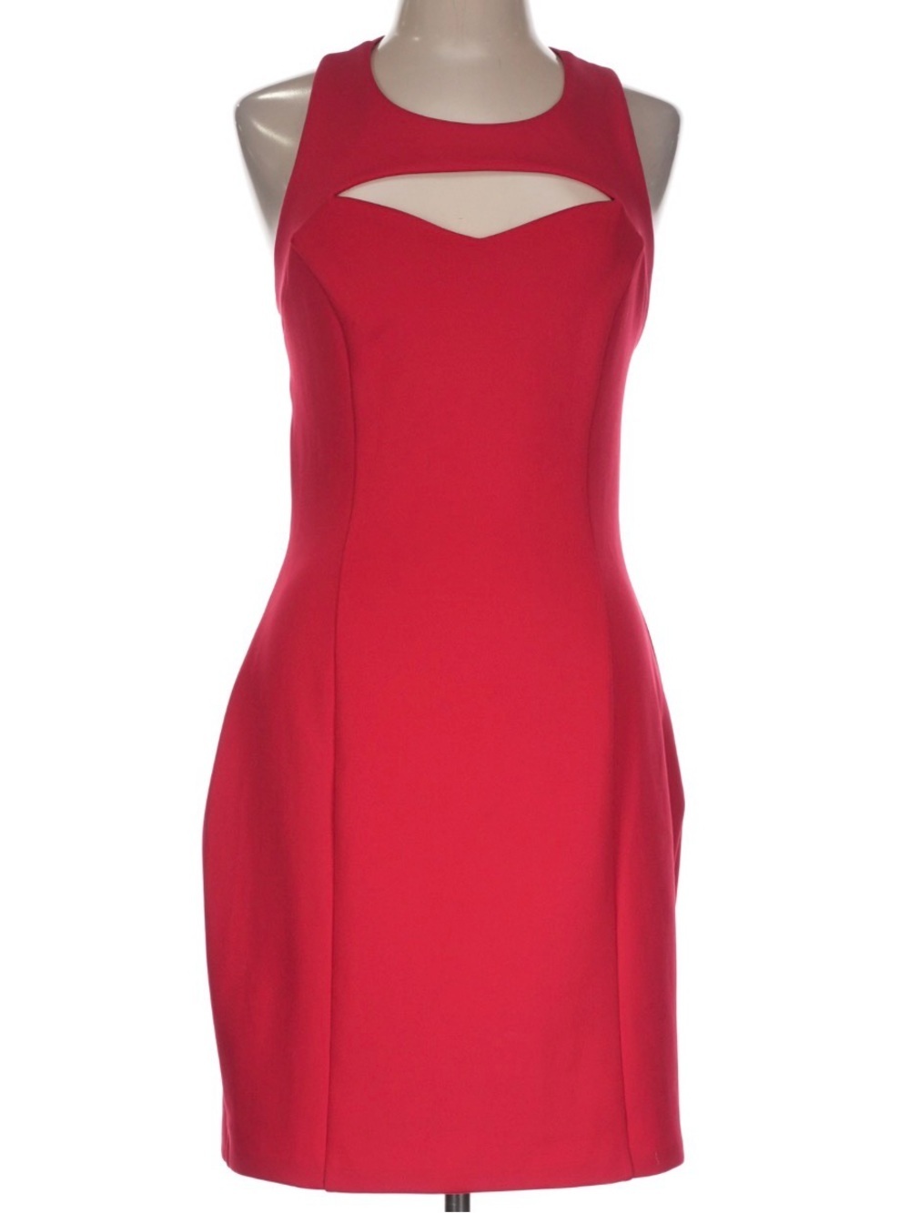 Guess Red Sleeveless Cutout Sheath Dress